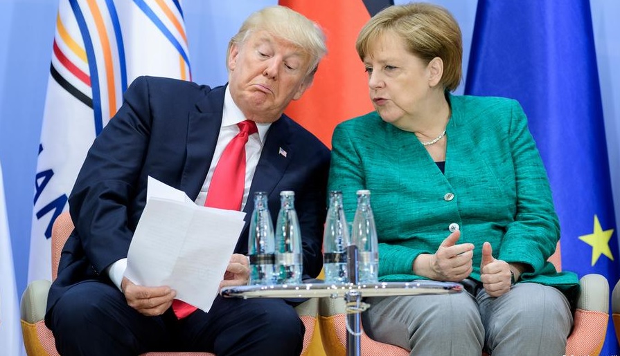 Трамп и Меркель на саммите G20