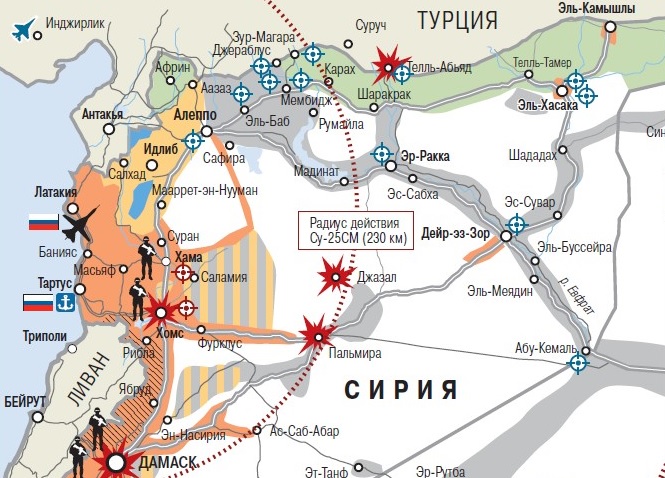 Карта Сирии