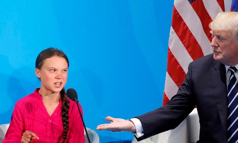 Дональд Трамп и Грета Тунберг
