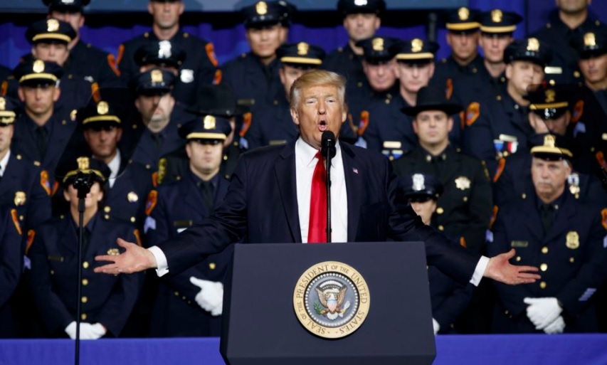 Выступление Трампа перед полицией Нью-Йорка