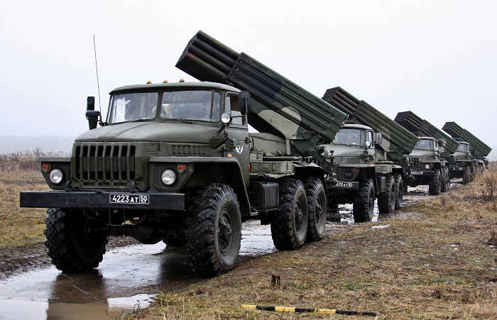 Россия прячет BM-21 Grad