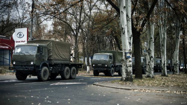 российская армия в Донецке