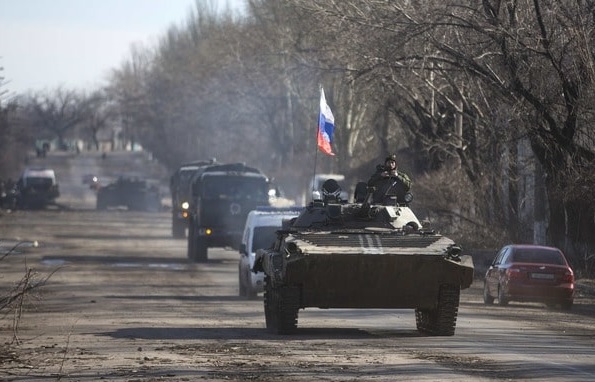 российская колонна в Донбассе