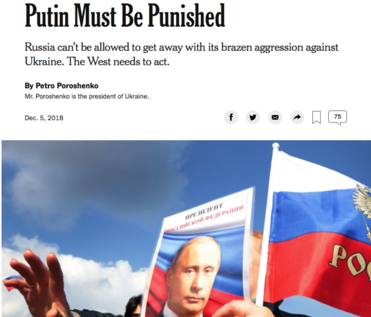 Статья Порошенко в New York Times