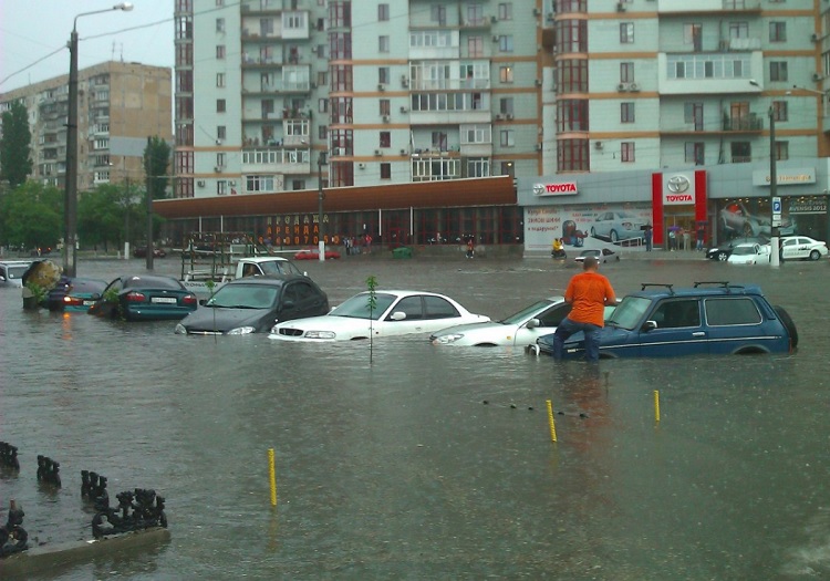 Потоп в Одессе после ливня
