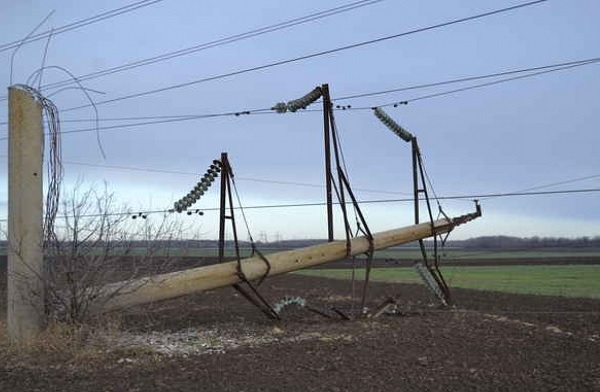 Взорвана опора